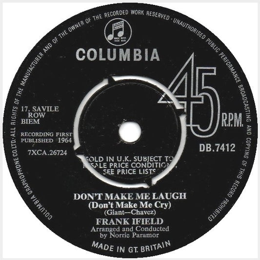 Frank Ifield : Don't Make Me Laugh (Don't Make Me Cry) (7", Single)
