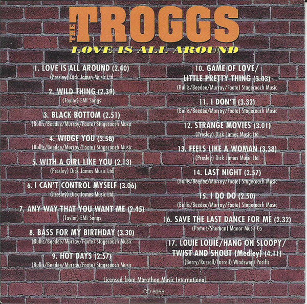 The Troggs : Love Is All Around (CD, Comp)