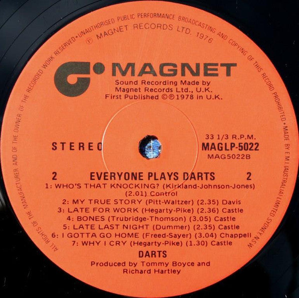 Darts : Everyone Plays Darts (LP, Album)
