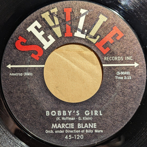 Marcie Blane : Bobby's Girl (7", Styrene, Mon)