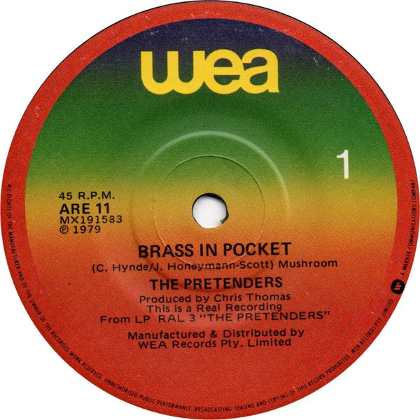 The Pretenders : Brass In Pocket (7", Single)