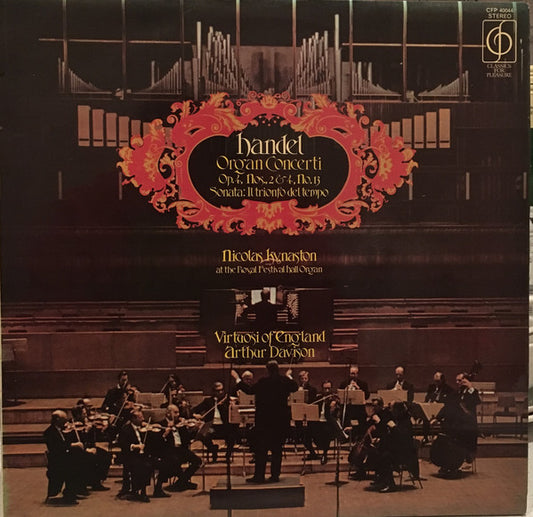 Georg Friedrich Händel, Nicolas Kynaston, The Virtuosi Of England, Arthur Davison : Handel Organ Concerti (LP)