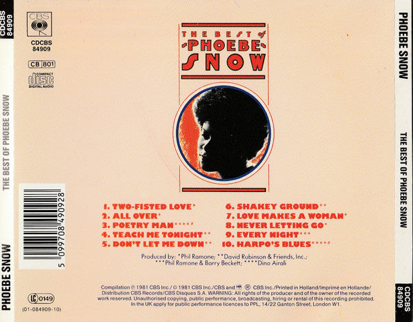 Phoebe Snow : The Best Of Phoebe Snow (CD, Comp)