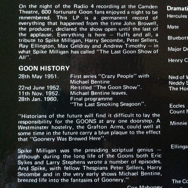 The Goons : The Last Goon Show Of All (LP, Album)