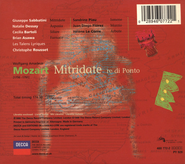 Mozart* - Cecilia Bartoli, Natalie Dessay, Giuseppe Sabbatini, Brian Asawa, Christophe Rousset, Les Talens Lyriques : Mitridate (3xCD, Album + Box)
