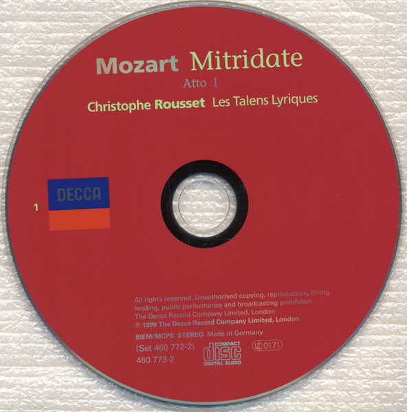 Mozart* - Cecilia Bartoli, Natalie Dessay, Giuseppe Sabbatini, Brian Asawa, Christophe Rousset, Les Talens Lyriques : Mitridate (3xCD, Album + Box)