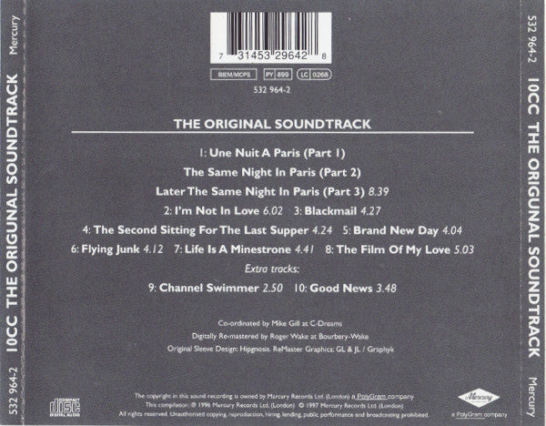 10cc : The Original Soundtrack (CD, Album, RE, RM, RP, Pmd)