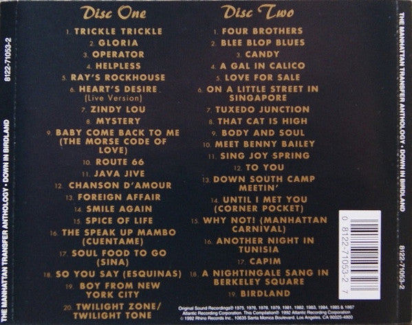 The Manhattan Transfer : The Manhattan Transfer Anthology • Down In Birdland (2xCD, Comp, RE, RM)