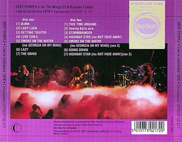 Deep Purple : On The Wings Of A Russian Foxbat • Live In California Long Beach Arena 1976  (2xCD, Album, RE)