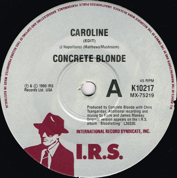 Concrete Blonde : Caroline (7", Single)