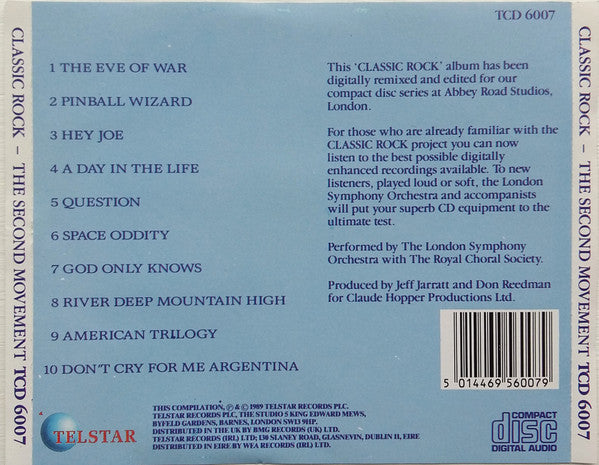 London Symphony Orchestra With The Royal Choral Society : Classic Rock - The Second Movement (CD, Album, RE)