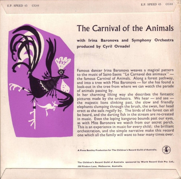 Saint-Saens*, Irina Baronova : Carnival Of The Animals (7", EP, Mono, Club, RE)