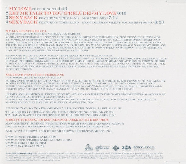 Justin Timberlake : My Love (CD, Single)