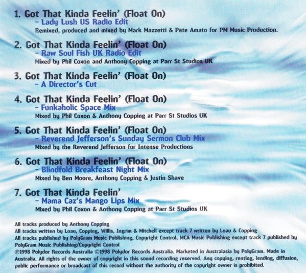 Robyn Loau : Got That Kinda Feelin' [Float On] (CD, Single)