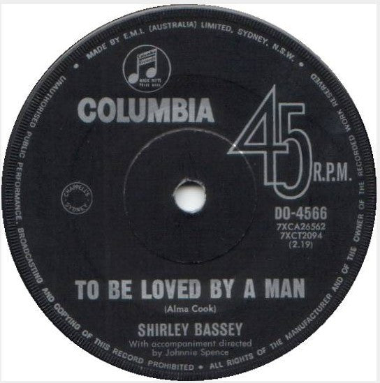 Shirley Bassey : Who Can I Turn To? (7", Single)
