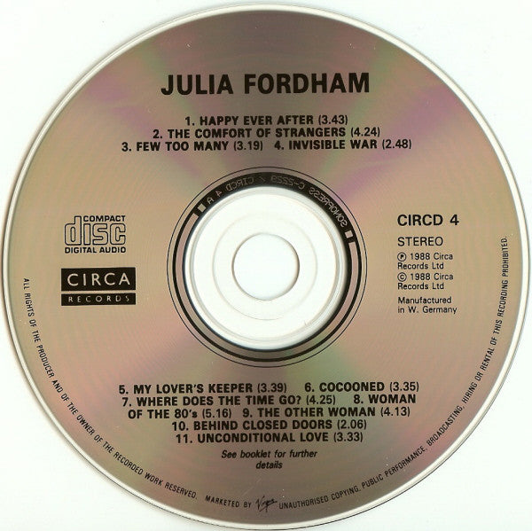 Julia Fordham : Julia Fordham (CD, Album)