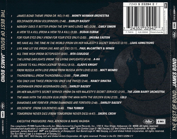 Various : The Best Of Bond... James Bond (CD, Comp, RM)