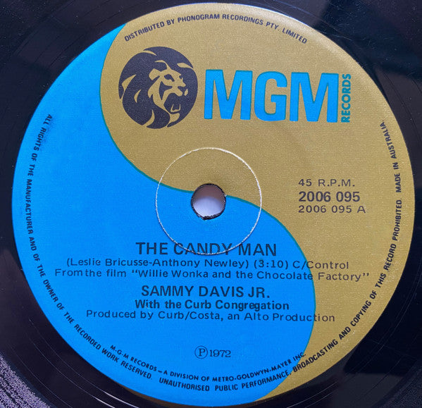 Sammy Davis Jr. With The Curb Congregation* : The Candy Man (7", Single)