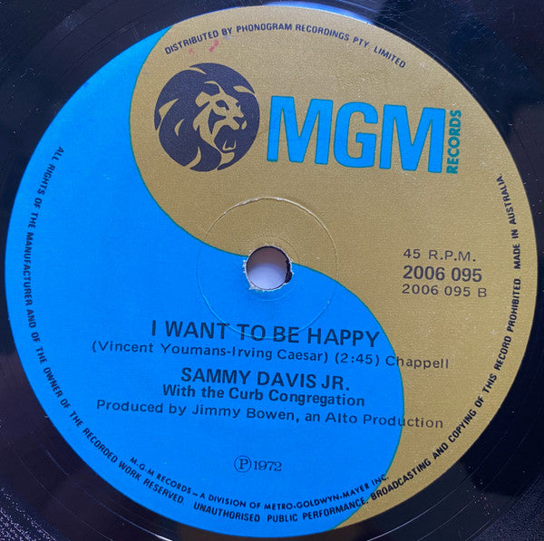 Sammy Davis Jr. With The Curb Congregation* : The Candy Man (7", Single)