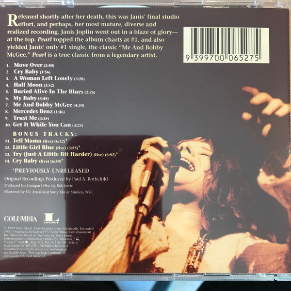 Janis Joplin : Pearl (CD, Album, RE, RM)