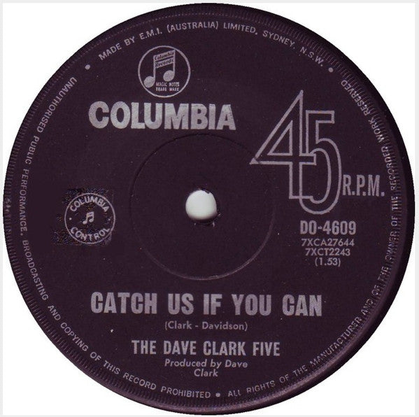 The Dave Clark Five : Catch Us If You Can (7", Single)
