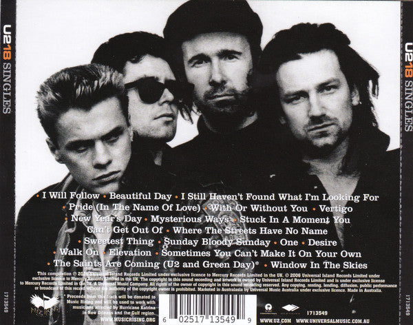 U2 : U218 Singles (CD, Comp)