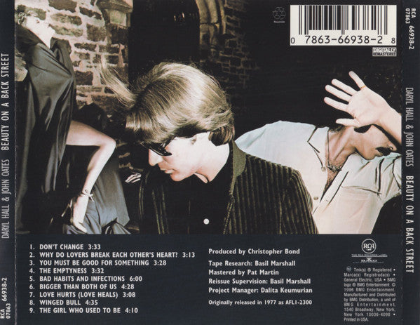 Daryl Hall & John Oates : Beauty On A Back Street (CD, Album, RE, RM)