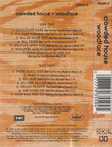 Crowded House : Woodface (Cass, Album, Dol)