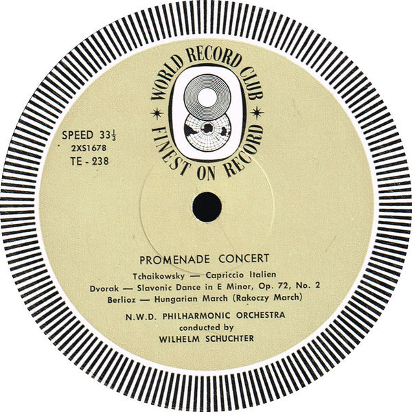 Nordwestdeutsche Philharmonie Conducted By Wilhelm Schüchter : Promenade Concert (LP, Album, Mono, Club)