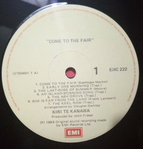Kiri Te Kanawa : Come To The Fair (Folk Songs & Ballads) (LP, Album)