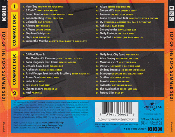 Various : Top Of The Pops Summer 2001 (2xCD, Comp)
