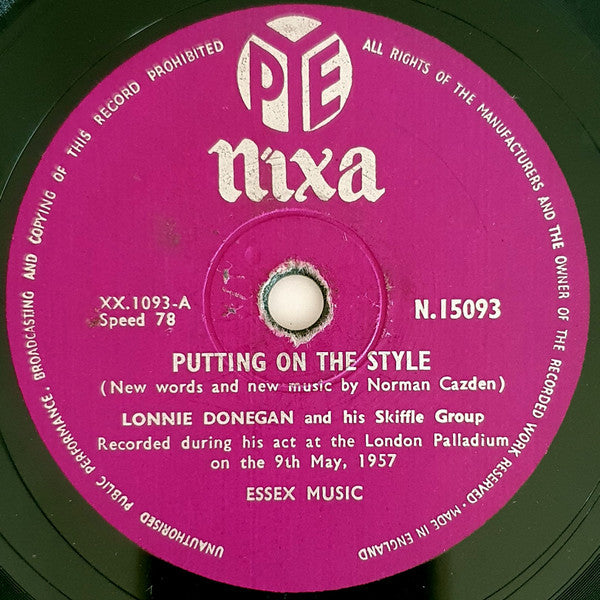 Lonnie Donegan's Skiffle Group : Putting On The Style (Shellac, 10")