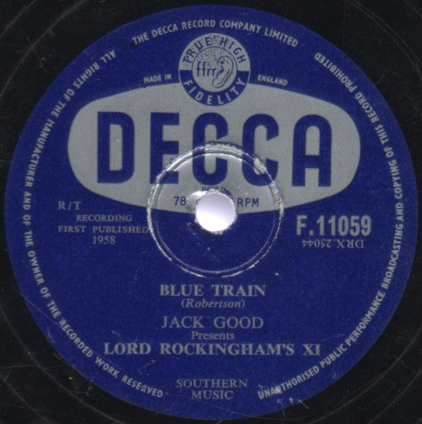 Lord Rockingham's XI : Hoots Mon / Blue Train (Shellac, 10")