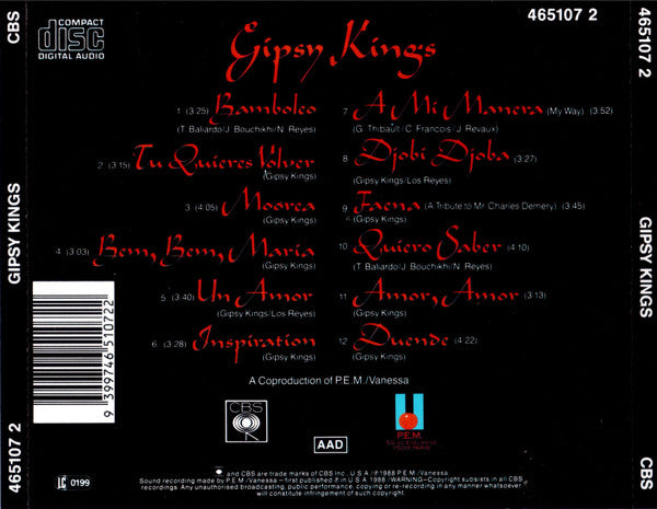 Gipsy Kings : Gipsy Kings (CD, Album)
