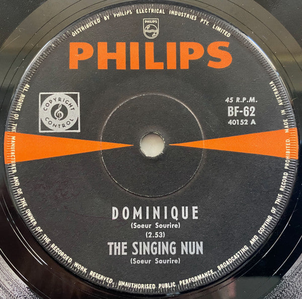 The Singing Nun : Dominique (7", Single)