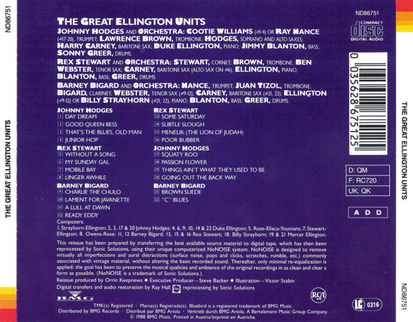 Various : The Great Ellington Units (CD, Comp)