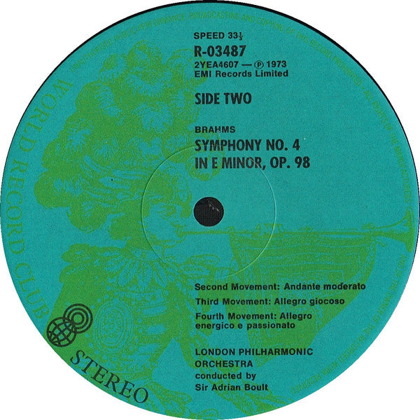 Brahms* : Symphony No. 4 in E Minor, Op. 98 / Academic Festival Overture, Op. 80 (LP, Album, Club, RE)