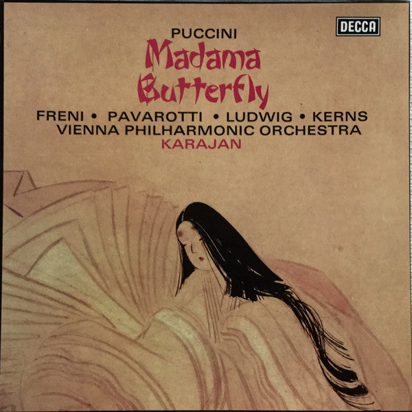 Puccini*, Freni*, Pavarotti*, Ludwig*, Kerns*, Vienna Philharmonic Orchestra* , Dir. Karajan* : Madama Butterfly (3xLP + Box)