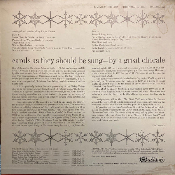 Living Voices : Living Voices Sing Christmas Music (LP, Album)