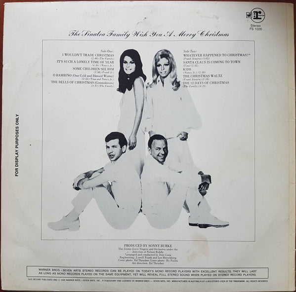 The Sinatra Family : The Sinatra Family Wish You A Merry Christmas (LP, Album)