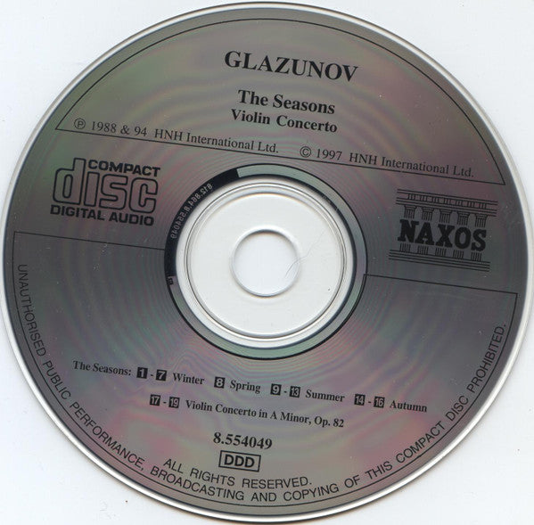 Alexander Glazunov : The Seasons / Violin Concerto (CD, Comp)