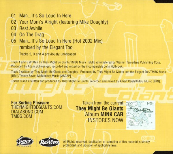 They Might Be Giants : Man, It's So Loud In Here (CD, Single)