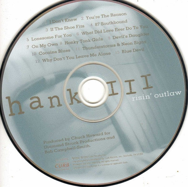 Hank III* : Risin' Outlaw (CD, Album, RP, Cin)