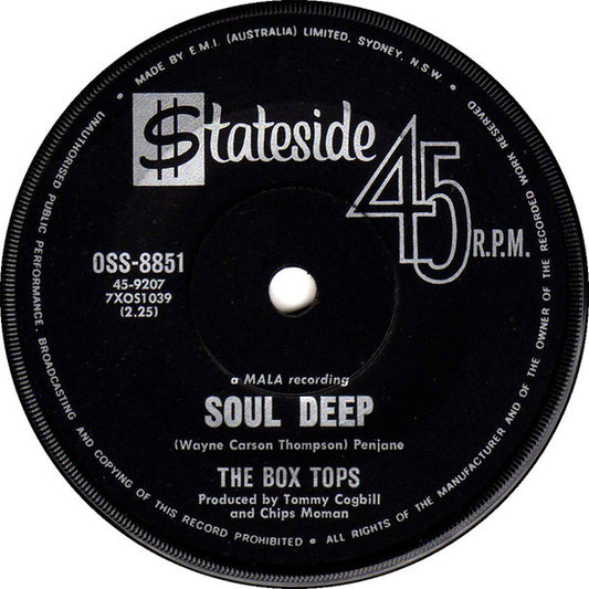 Box Tops : Soul Deep / (The) Happy Song (7", Single)