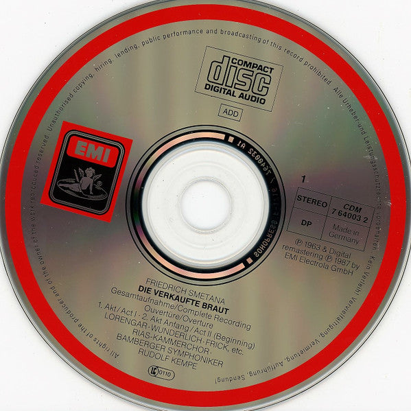 Smetana* - Pilar Lorengar · Gottlob Frick · Fritz Wunderlich · RIAS-Kammerchor · Bamberger Symphoniker · Rudolf Kempe : Die Verkaufte Braut (2xCD, Album, RE, RM)