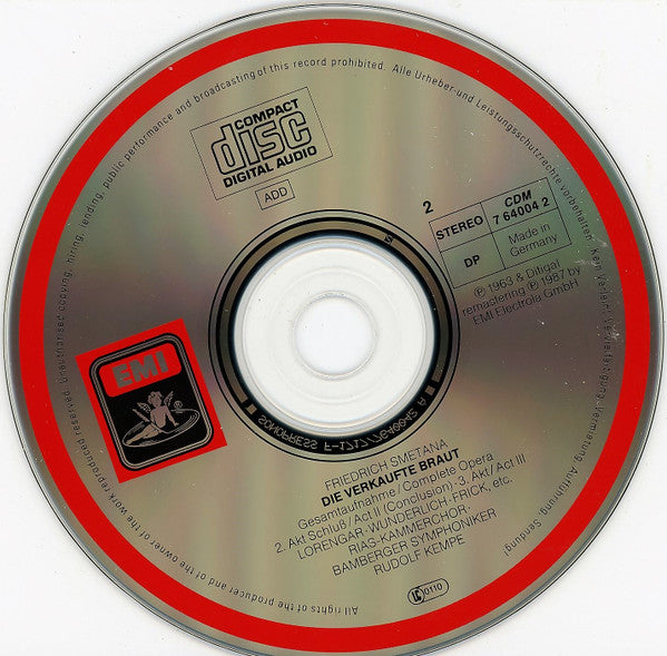 Smetana* - Pilar Lorengar · Gottlob Frick · Fritz Wunderlich · RIAS-Kammerchor · Bamberger Symphoniker · Rudolf Kempe : Die Verkaufte Braut (2xCD, Album, RE, RM)