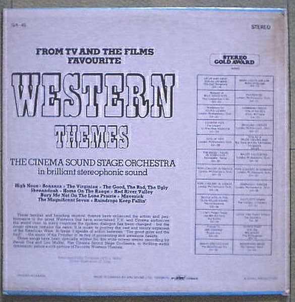 The Cinema Sound Stage Orchestra : Favourite TV And Film Western Themes (LP)