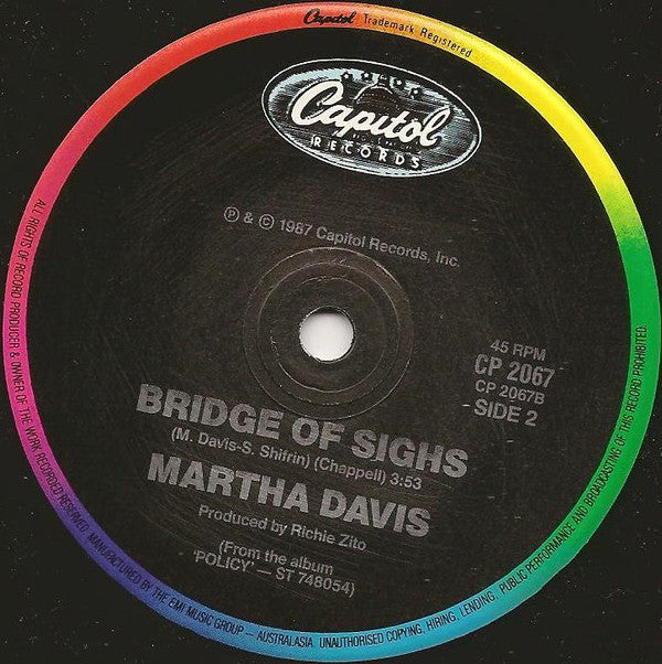 Martha Davis : Tell It To The Moon (7", Single)