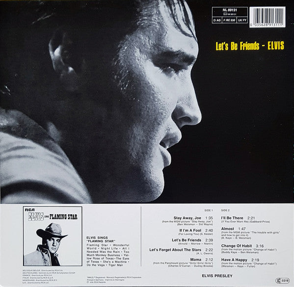Elvis Presley : Let's Be Friends (LP, Album, RE)