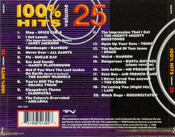 Various : 100% Hits Volume 25 (CD, Comp)